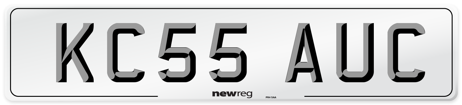 KC55 AUC Number Plate from New Reg